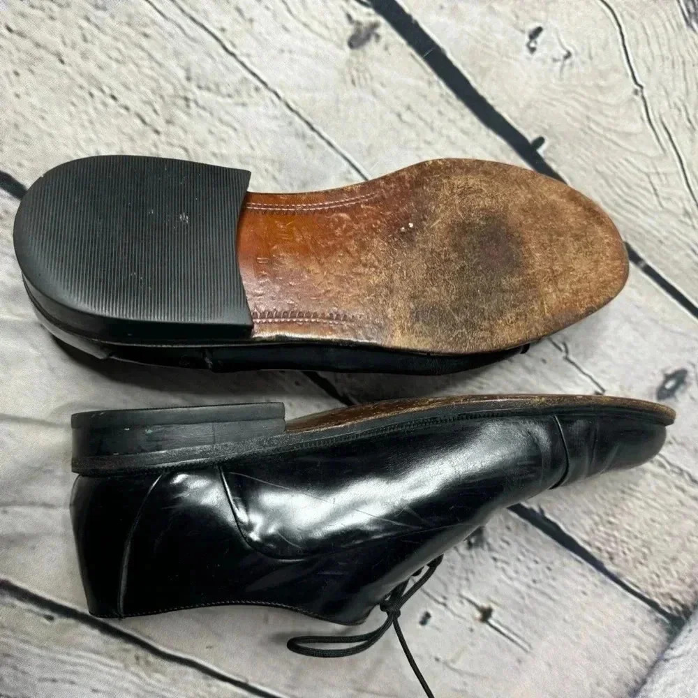 Embassy Black Leather Oxford Dress Shoes Lace Up Casual Shoes size 9.5 - Picture 9 of 11